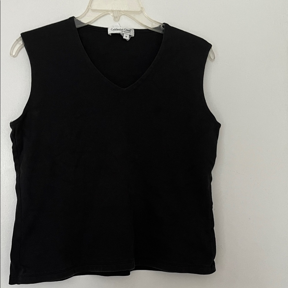 Black V-Neck Tank Top